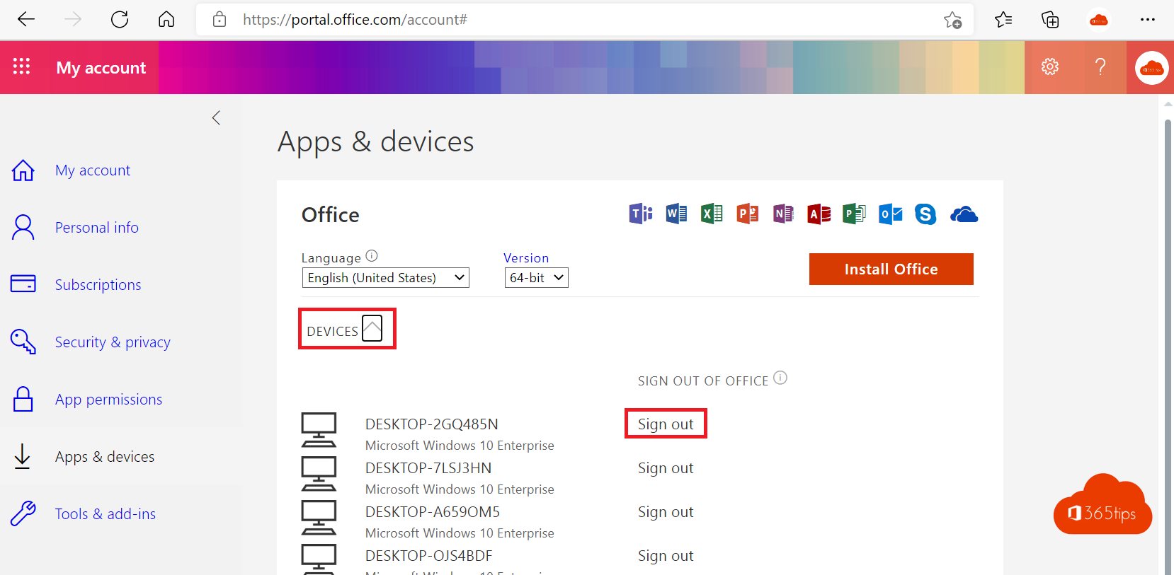 ❌ Comment supprimer un appareil de votre compte Microsoft ou de votre compte Office 365