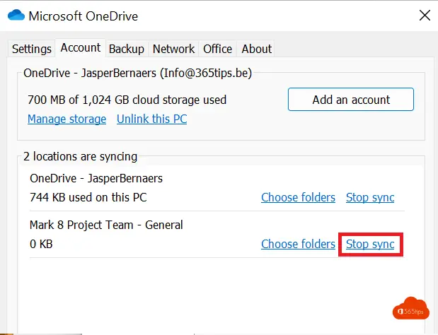 onedrive folder sync app