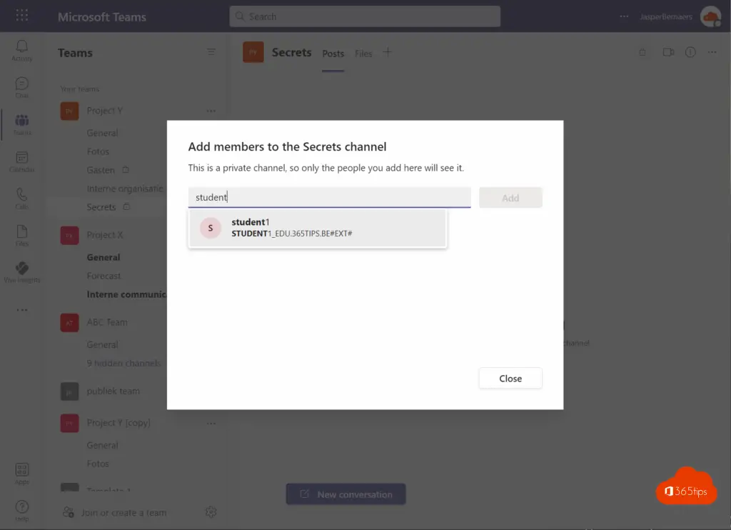 Add external users in Microsoft Teams