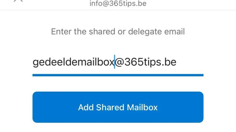 Hoe voeg je een Office 365 gedeelde mailbox toe in Outlook voor iOS