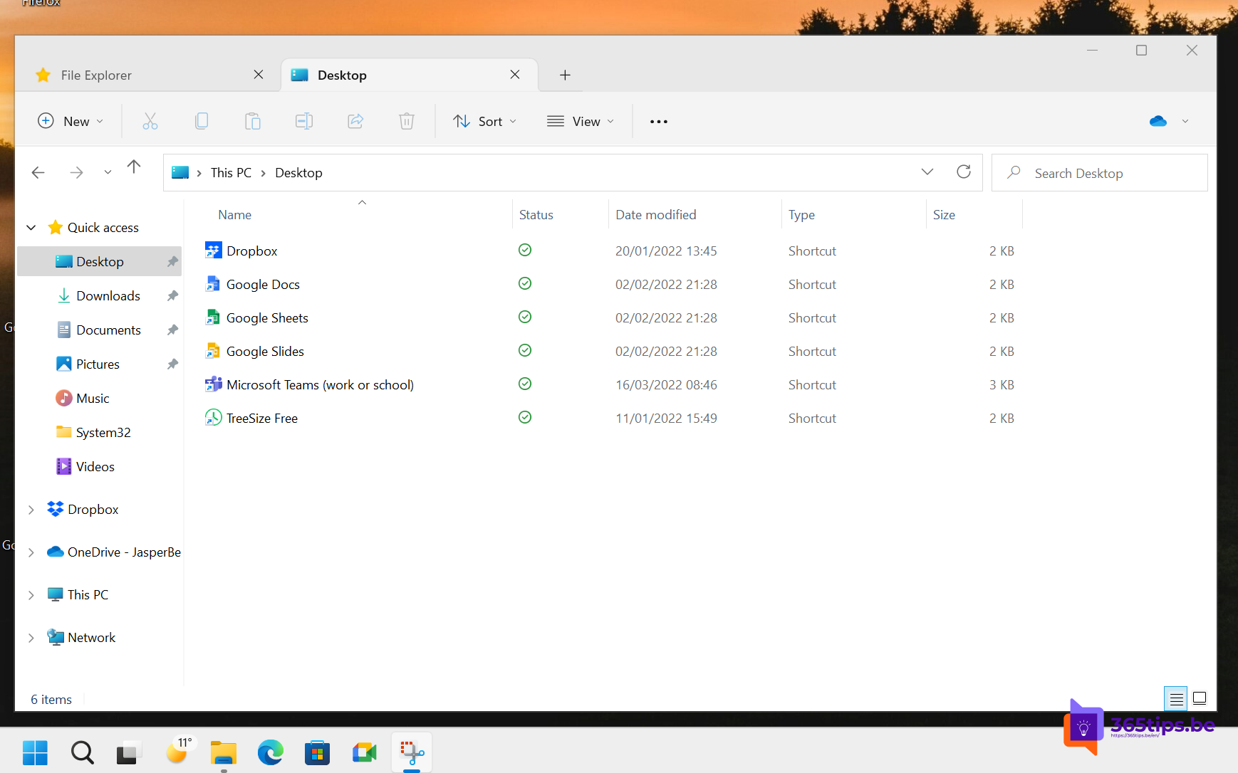 Cómo utilizar las pestañas en Windows explorer - Windows 11