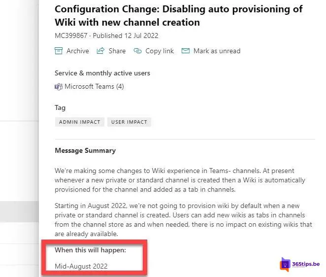 🚫 How to disable automatic setup of Wiki when creating new channels in Teams