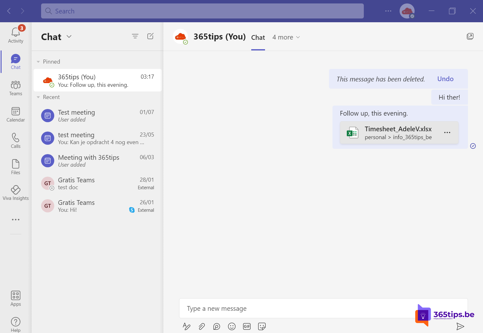 🤳Wie kann man in Microsoft Teams mit sich selbst chatten?