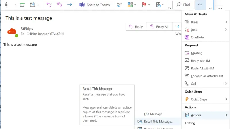 📩 Outlook: Hoe een e-mailbericht terughalen of vervangen dat je hebt verzonden (Recall)