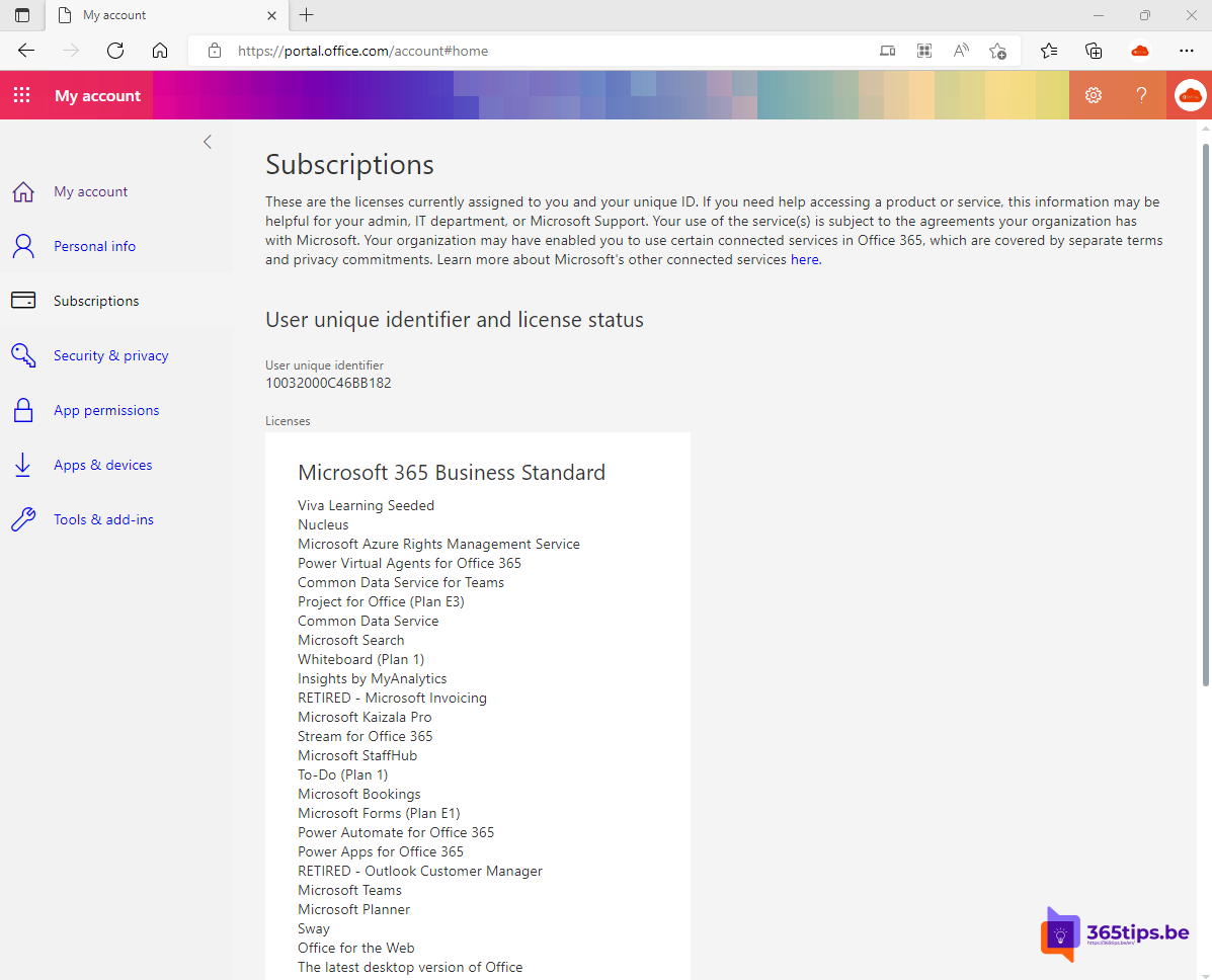 📃 Hoe bekijk je welke Office 365 licentie actief is op je account?