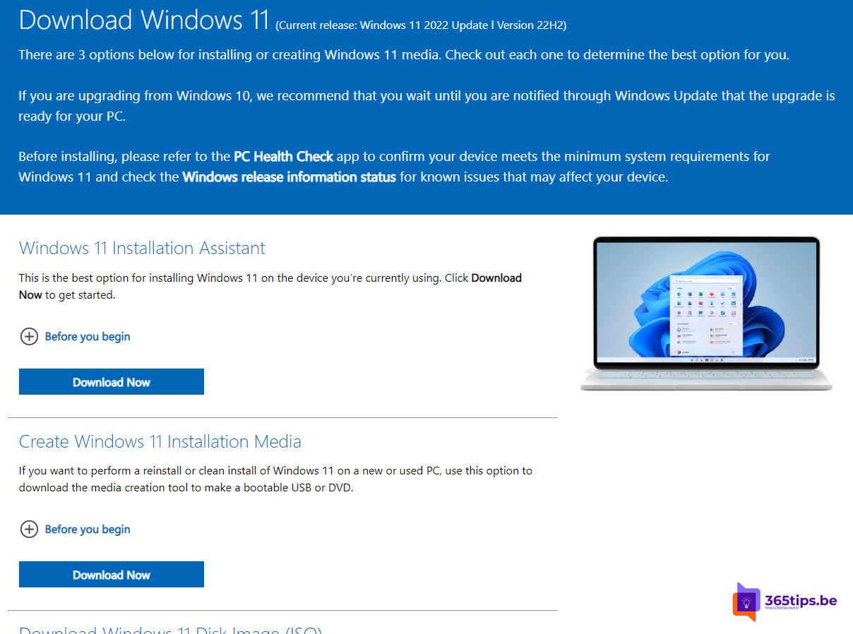 So laden Sie Windows 11 22H2 mit dem Update-Assistenten manuell herunter und installieren es