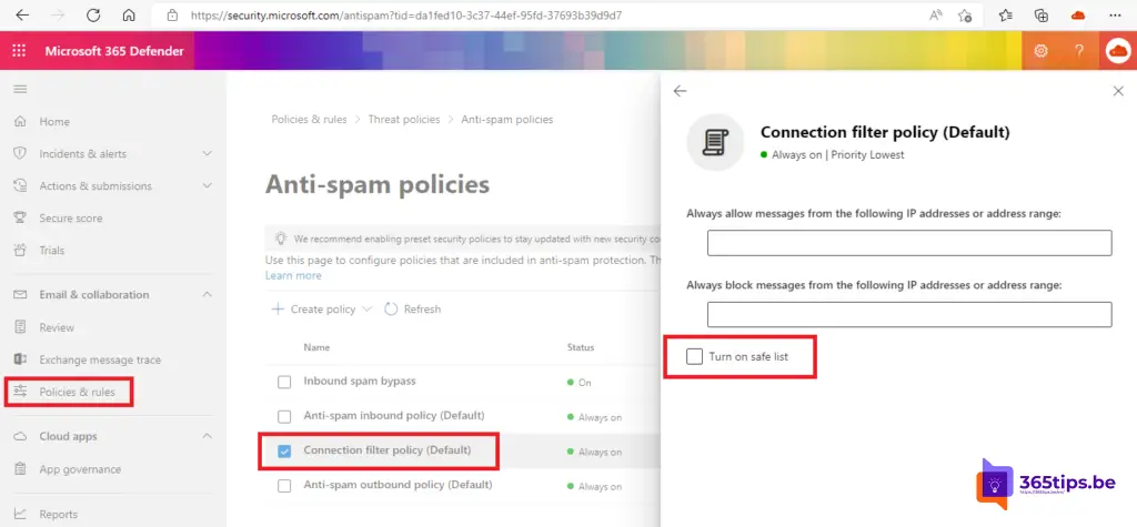 ? Cómo poner en lista blanca un dominio de correo electrónico en 2 pasos  en Microsoft Office 365