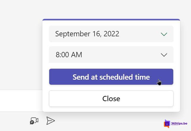 💡 How to schedule a chat message in Microsoft Teams?
