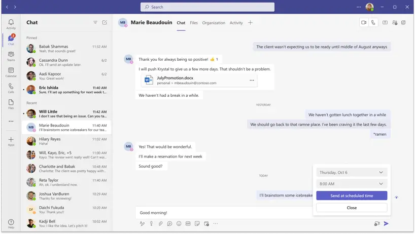 💡 How to schedule a chat message in Microsoft Teams?