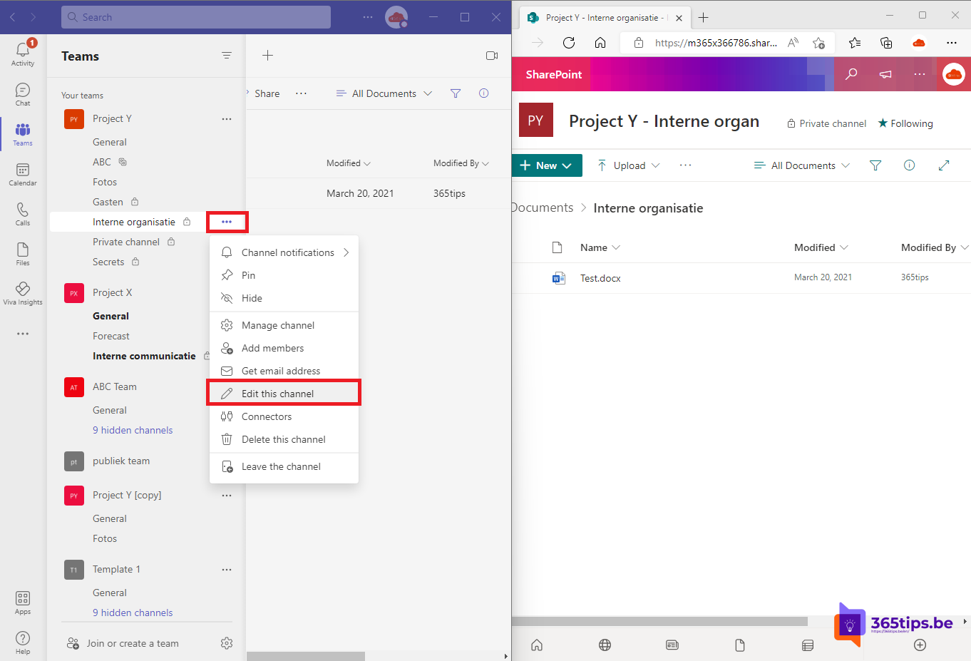 ❓How to rename teams-channel and corresponding SharePoint-folder name at the same time