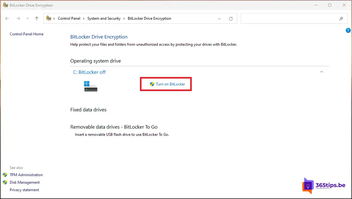 🔒 Guide: How to enable BitLocker in Windows 11