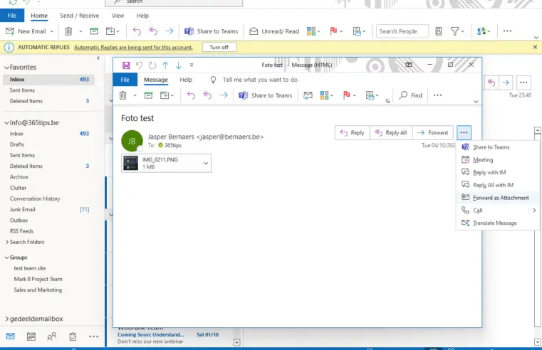 📁 Zo kan je Outlook-e-mails als bestanden op je computer opslaan om later bij te voegen als bestand
