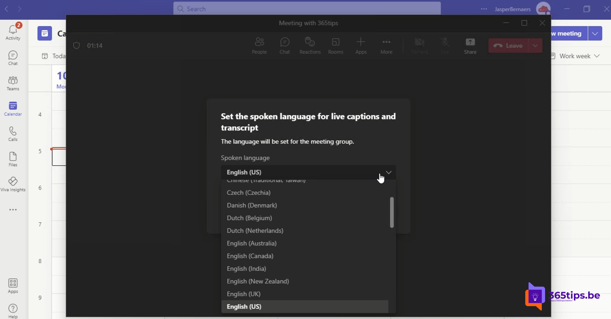 💬 Hoe kan je Live vertaalde bijschriften in Microsoft Teams vergaderingen gebruiken