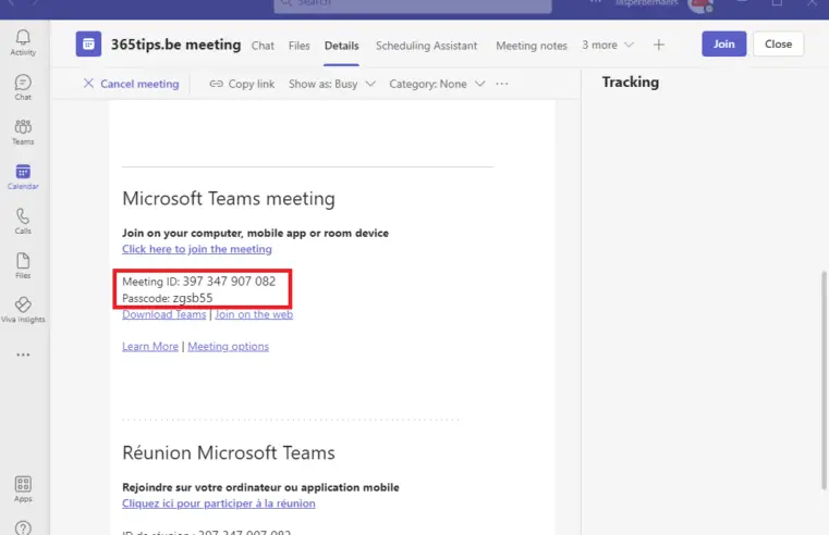 💁 Comment démarrer une réunion Microsoft Teams avec un ID et un mot de passe de réunion