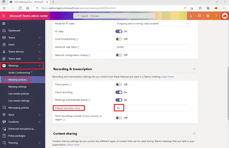 📅 How can you change the expiration date of a Microsoft Teams recording?