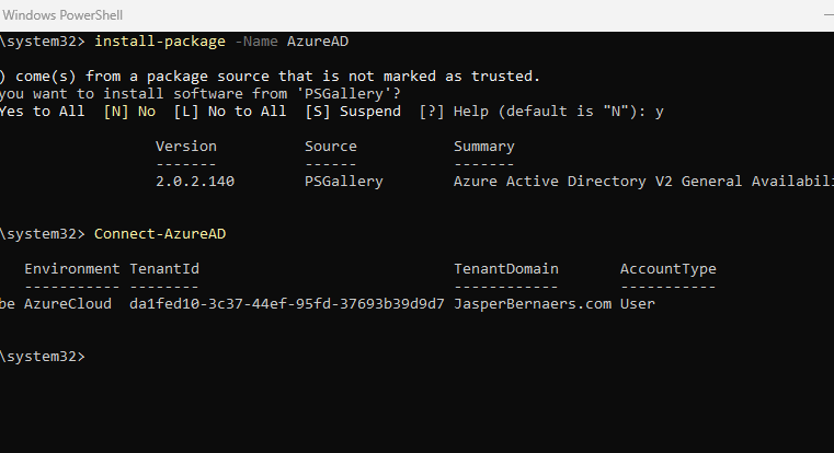 🏴 Zo kan u de Azure AD-module voor PowerShell zelf installeren (preview)