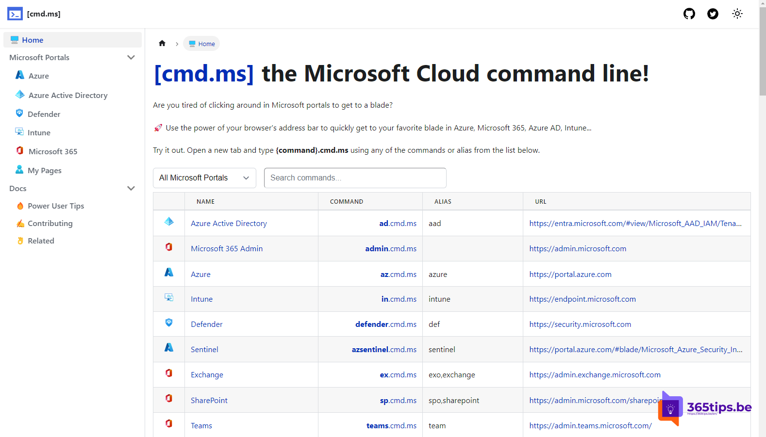 📝 [cmd.ms] the Microsoft Cloud command line!