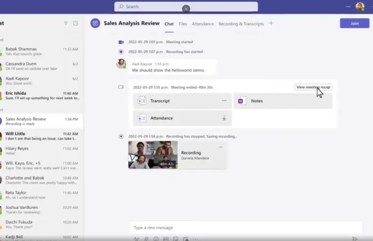 📰 Intelligent summary for the Microsoft Teams meetings you attend thanks to Meeting Recap