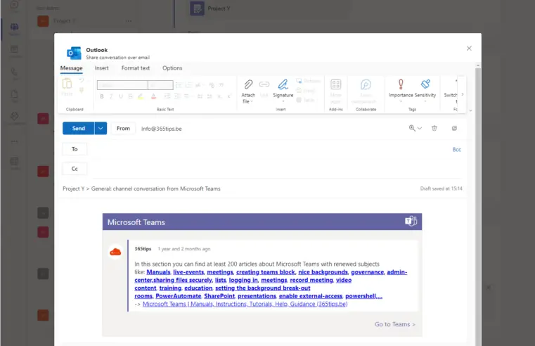 👨🏽💻 How can you share Microsoft Teams conversations with non-teams users?