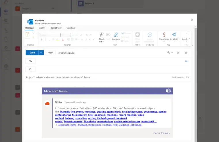 👨🏽💻 Hoe kan je Microsoft Teams-conversaties delen met niet-teams gebruikers?