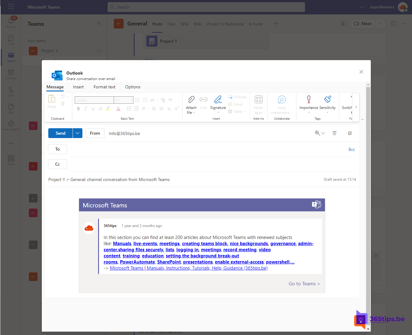 👨🏽💻 Hoe kan je Microsoft Teams-conversaties delen met niet-teams gebruikers?