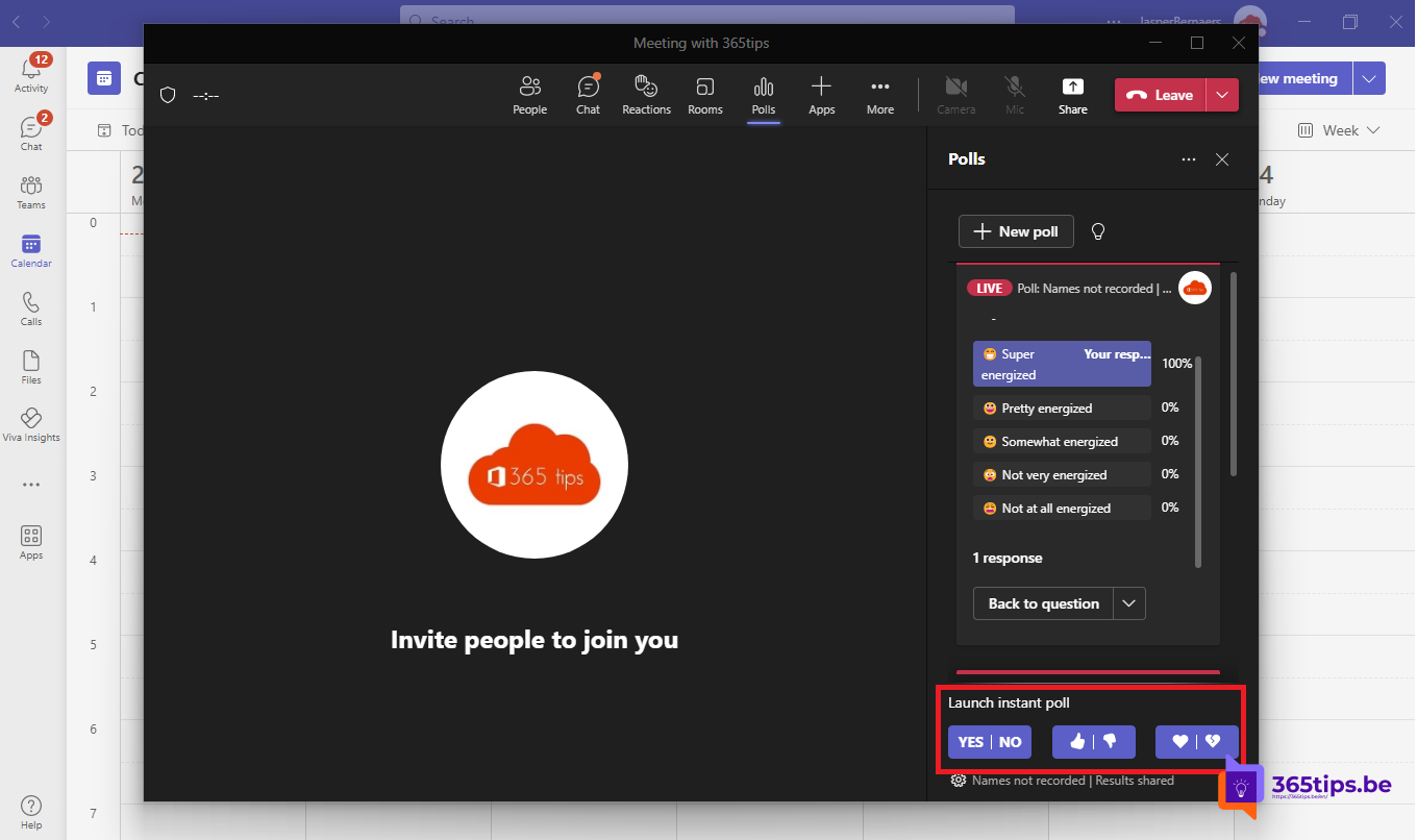 🗳️ Zo kan je een instant poll maken in Microsoft Teams