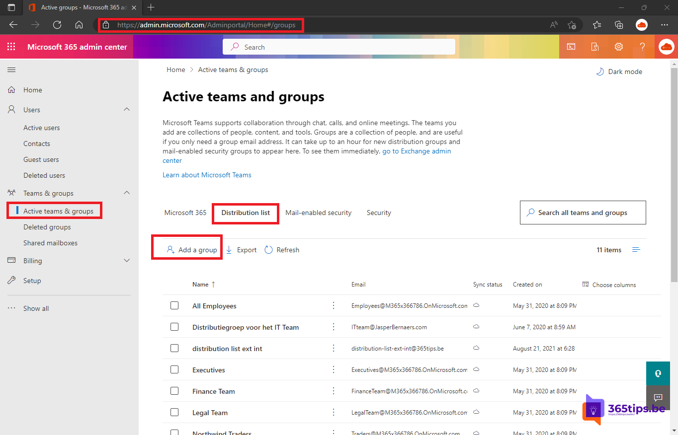 🗒️ Cómo crear un grupo de distribución en Microsoft 365 para utilizarlo después en Teams
