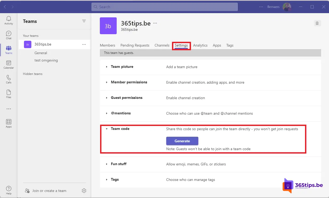 🏁 Hoe maak je een teamcode in Microsoft Teams om gebruikers te laten deelnemen?