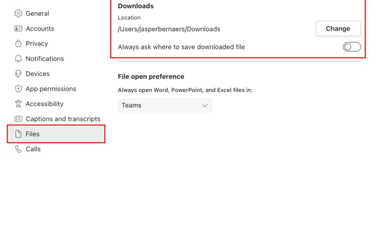 📁 Comment peux-tu modifier l'emplacement où les fichiers Microsoft Teams sont téléchargés ?
