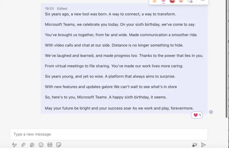 Happy 6th birthday, Microsoft Teams! 🎉 🎈