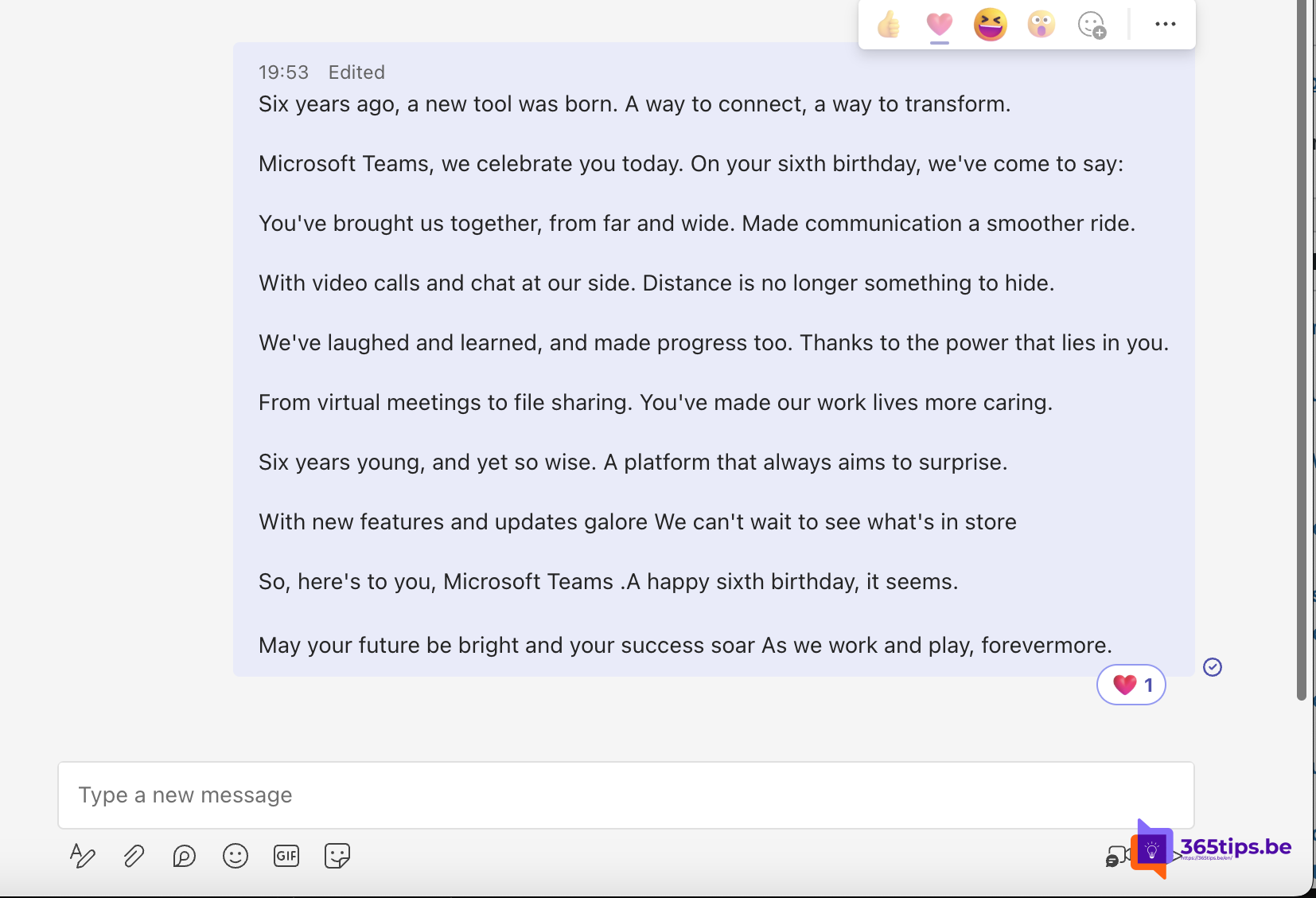 Gelukkige 6de verjaardag, Microsoft Teams! 🎉 🎈