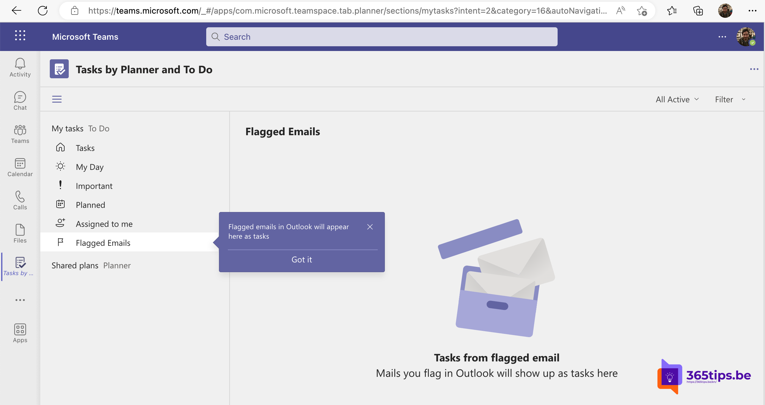 Los correos electrónicos marcados ahora están disponibles en las Tareas por Planificador y Por hacer en Microsoft Teams