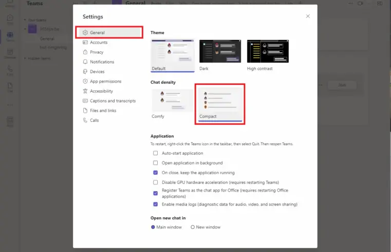 Nieuwe weergave in Microsoft Teams: compacte chatlijst | Feature ID: 126428