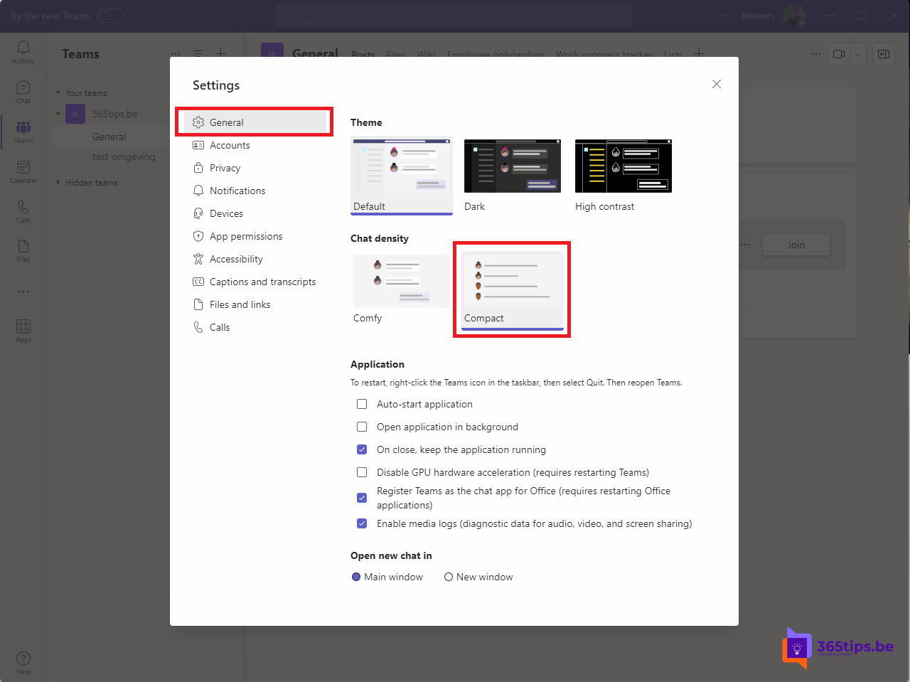 Nieuwe weergave in Microsoft Teams: compacte chatlijst | Feature ID: 126428