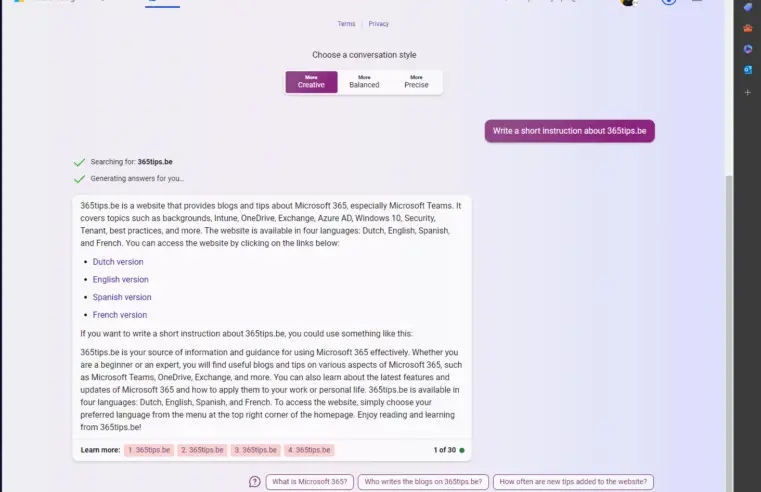 30 dollar per gebruiker per maand voor een Microsoft 365 Copilot-licentie