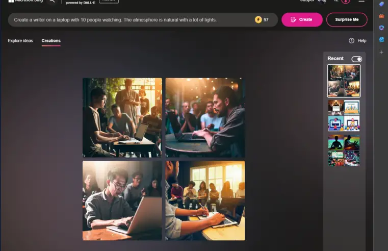 Maak beelden aan de hand van woorden met Bing AI gebaseerd op DALL-E