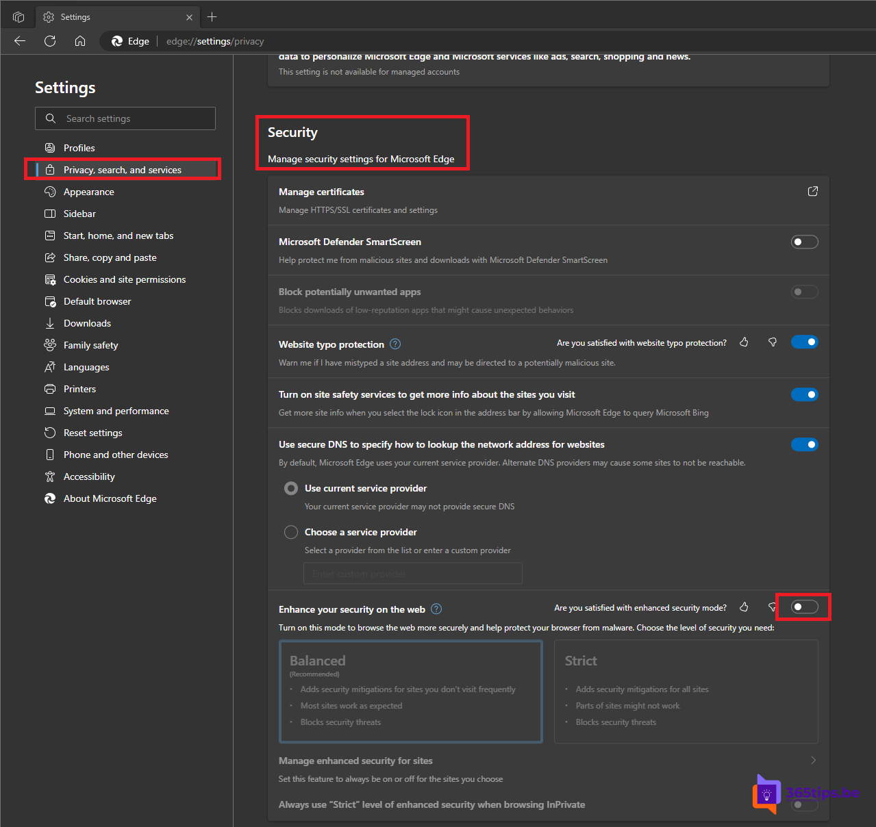 Hoe je Enhanced Security kan Activeren of Uitschakelen voor Microsoft Edge