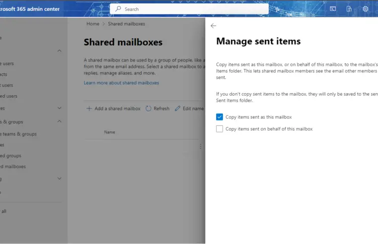 📧 Automatically save sent items to your personal and shared mailbox in Office 365