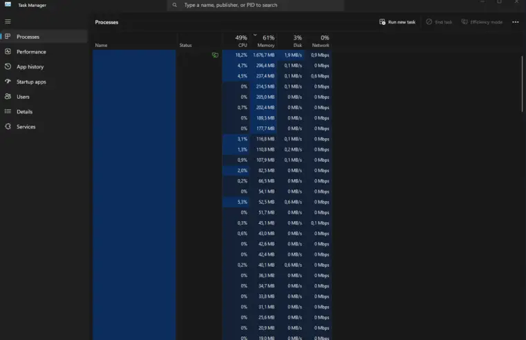 Zo kan je taakbeheerprocesupdates pauzeren in Windows 11 via de CTRL-toets