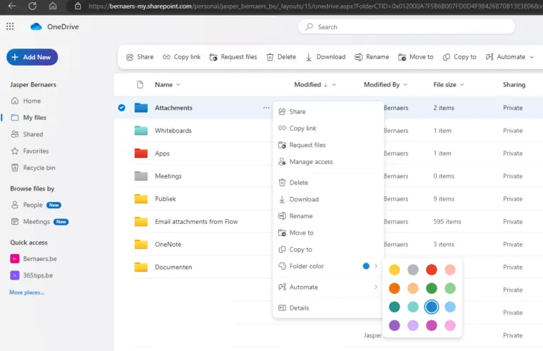 This is how to give folders colors in Microsoft Teams and SharePoint