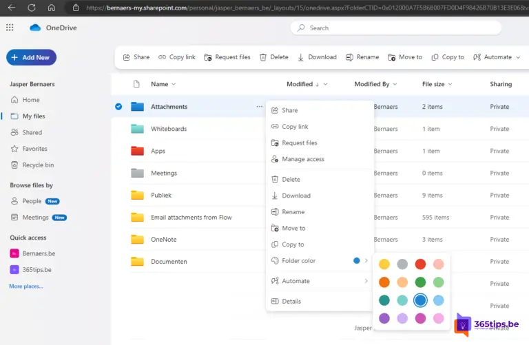This is how to give folders colors in Microsoft Teams and SharePoint