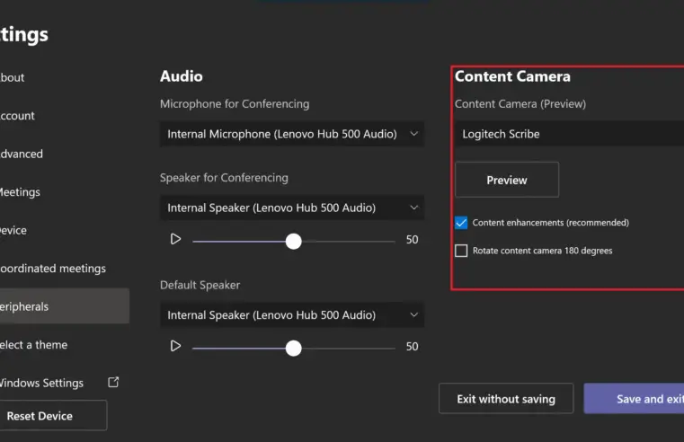 Microsoft Teams Content Camera wird ab Februar 2024 erhältlich sein