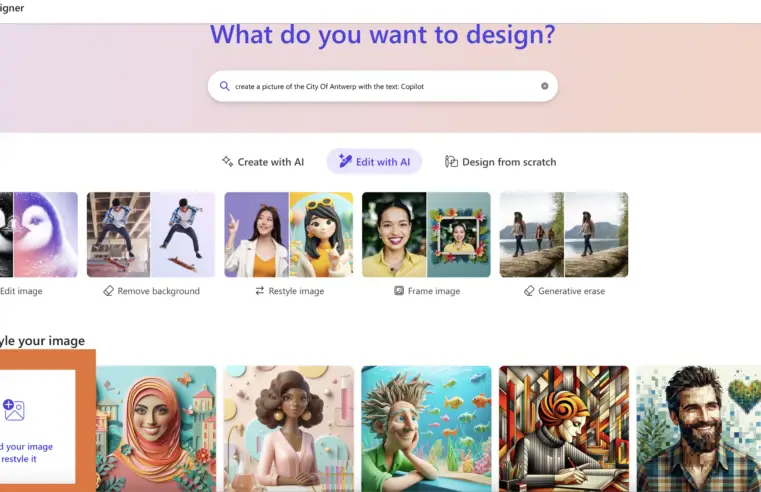 Transformeer Je Foto’s met Microsoft Designer: Uploaden en Aanpassen voor Beginners